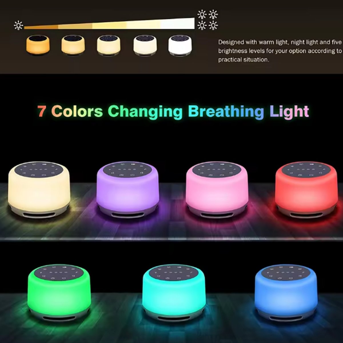 White Noise Machine Baby - Máquina portátil de som de sono